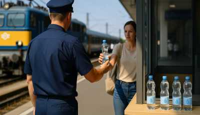 Iszonyat forr&oacute;s&aacute;g lesz, ma is vizet oszt a M&Aacute;V az &aacute;llom&aacute;sokon