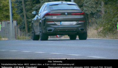 50 helyett 120-al z&uacute;zott a BMW, 312 ezer forintra b&uuml;ntett&eacute;k